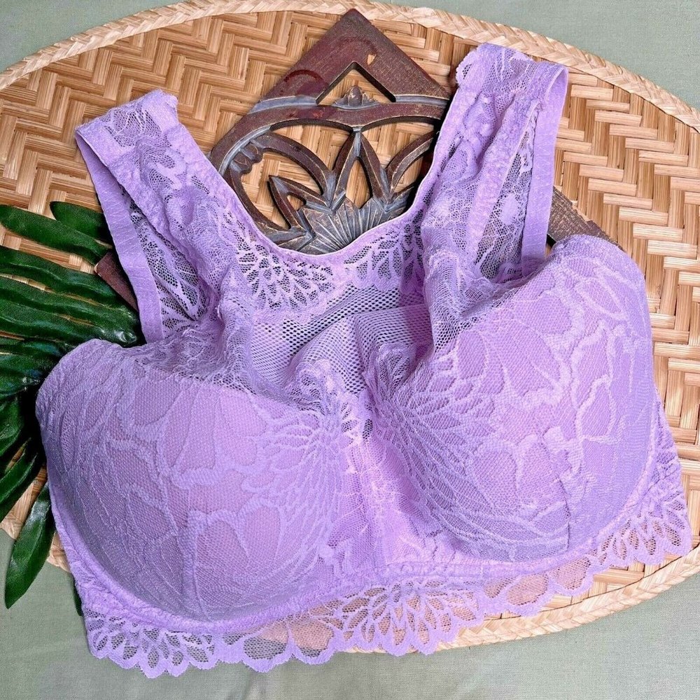 Victoria's Secret VS PINK Lace Padded, Underwire Bralette Bra SZ Small DD